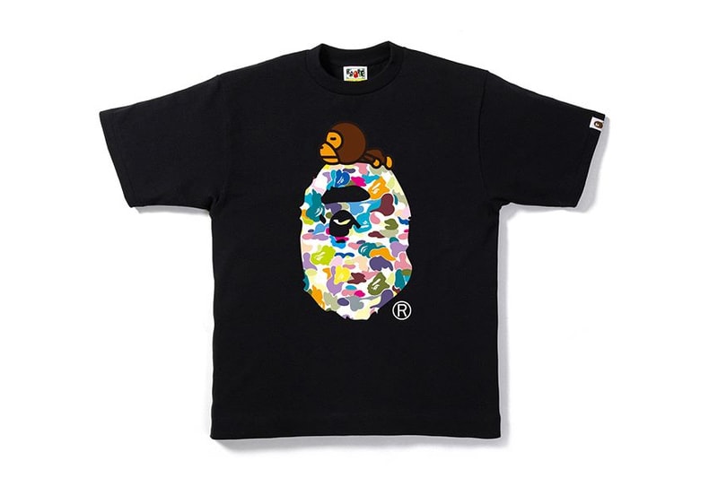A Bathing Ape BAPE Multi Camo 2017 August 19 Jacket Shark Hoodie Tee T Shirt Ape Head Baby Milo