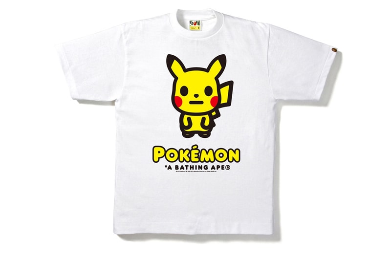 BAPE Pokemon Isetan Shinjuku Collaboration A Bathing Ape Japan Pocket Monsters T Shirts Pikachu Charmander Squirtle Bulbasaur