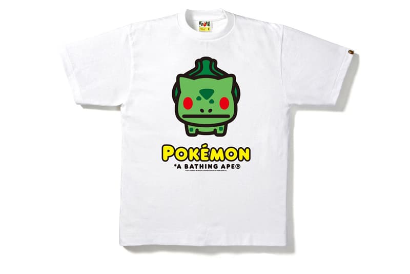 BAPE Pokemon Isetan Shinjuku Collaboration A Bathing Ape Japan Pocket Monsters T Shirts Pikachu Charmander Squirtle Bulbasaur