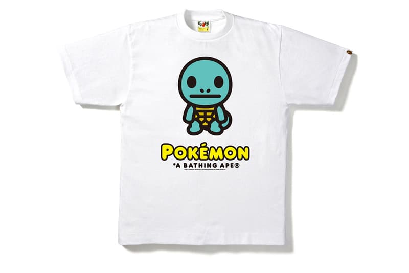 BAPE Pokemon Isetan Shinjuku Collaboration A Bathing Ape Japan Pocket Monsters T Shirts Pikachu Charmander Squirtle Bulbasaur