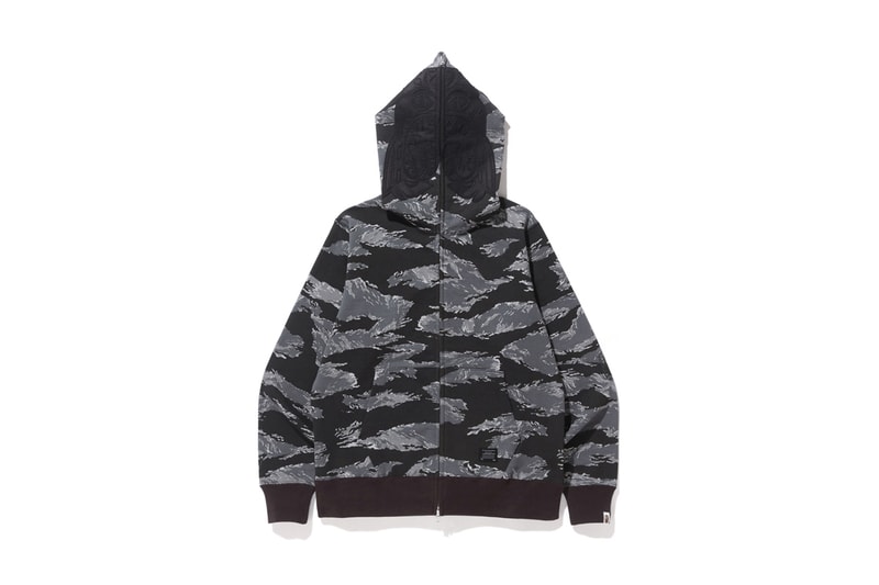BAPE A Bathing Ape 2017 Summer Tiger CAMO Collection BAPE Black White Grey Hoodie T Shirt Tee Sweatshirt Cap Hat Ape Shall Never Kill Ape