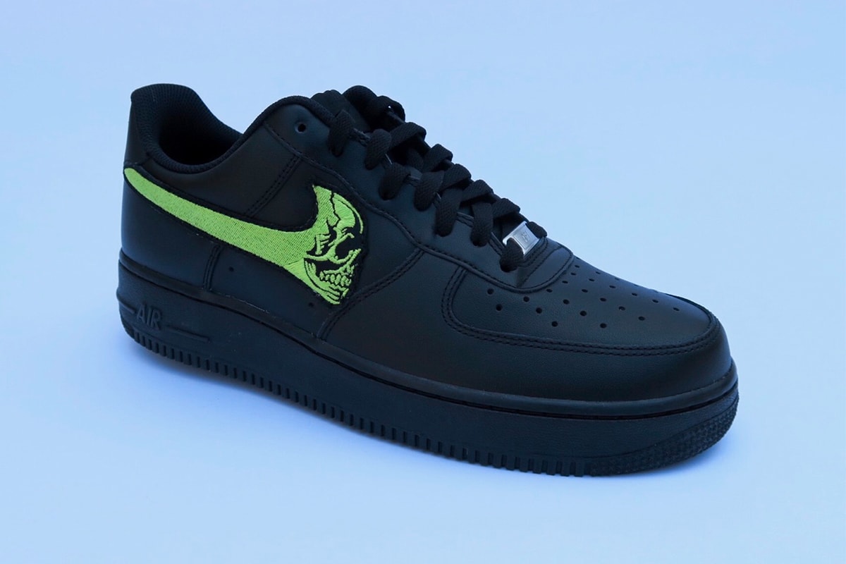BILL by Warren Lotas Skull Force Nike Air Force 1 black green