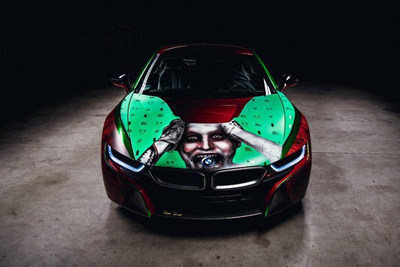 The BMW i8 Receives a Sinister Paint Job Inspired by Jared Leto's Joker