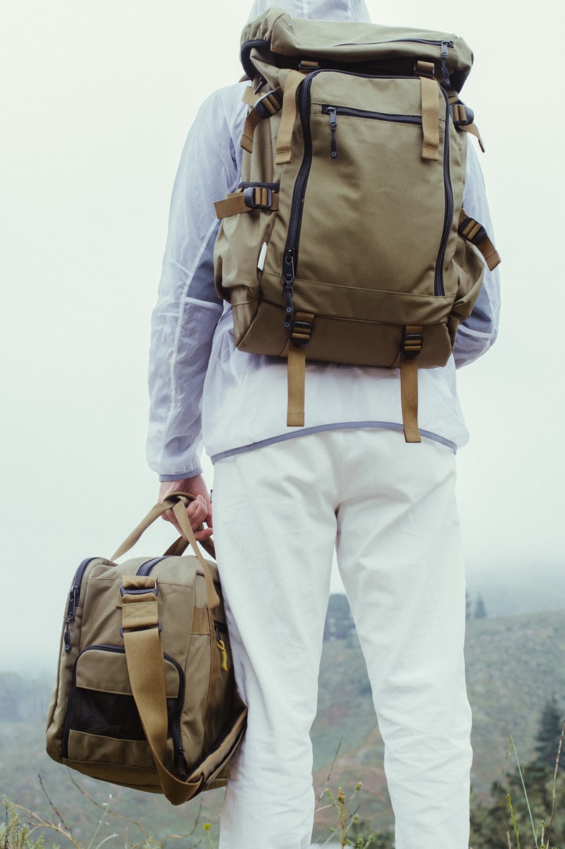 DSPTCH Moss Ballistic Nylon Collection Bags Packs Daypack Ruckpack Bookpack Gym Work Bag Pack Backpack Rucksack Dopp Kit