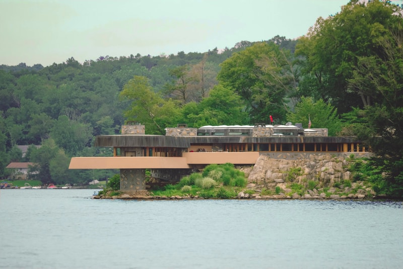 Frank Lloyd Wright Private Island On Sale for $14.9 Million Massaro House Island Mahopac Lake home Lake Mahopac New York