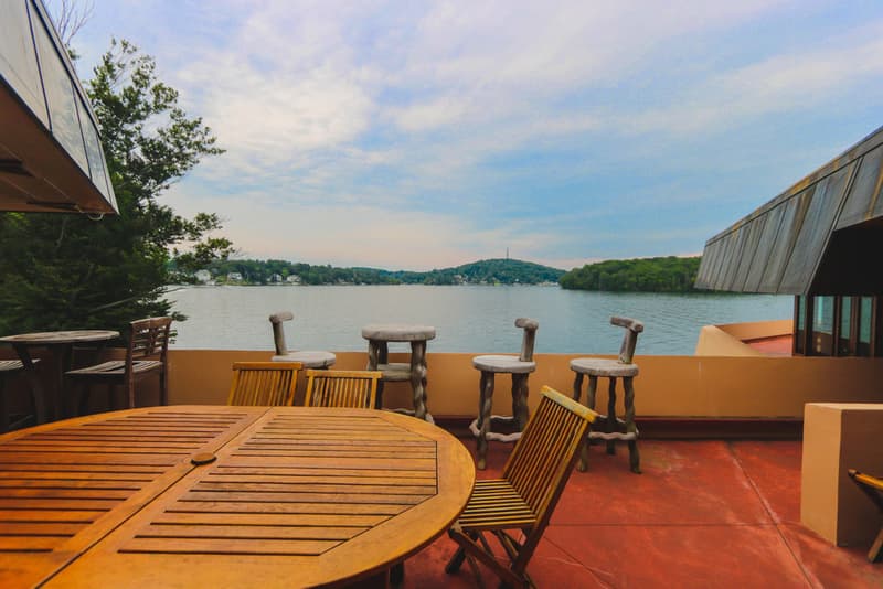 Frank Lloyd Wright Private Island On Sale for $14.9 Million Massaro House Island Mahopac Lake home Lake Mahopac New York