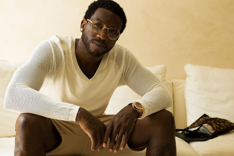 Gucci Mane Signs Lil Wop Hoodrich Pablo Juan 1017 Eskimos Alamo Interscope Records jewelry glasses sunglasses tattoos label