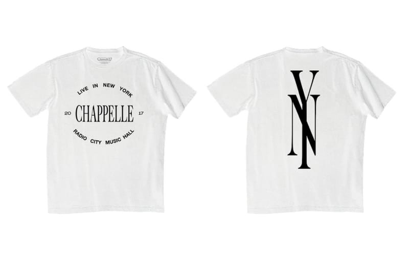 Bravado Celebrates Dave Chappelle's Return to Radio City With Heron Preston Designed T-Shirts