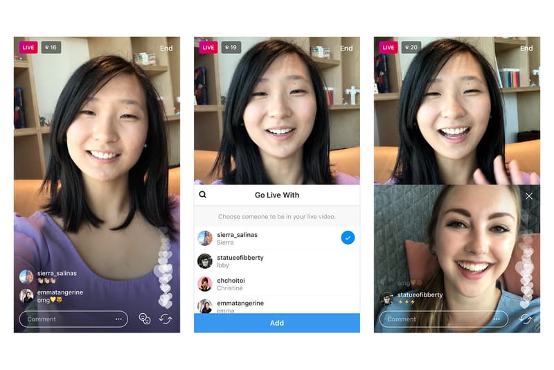 Instagram Live Guest Streaming Social Media Apps friend two people user co-host host