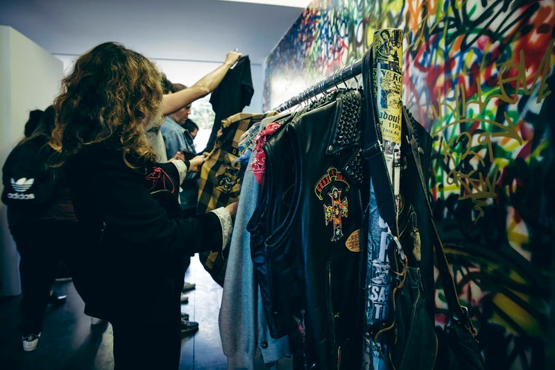 Guns N Roses Maxfield LA Bravado Pop up Launch Party Los Angeles Off White Enfant Riches Deprimes Palm Angels Kelly Cole MadeWorn AMIRI