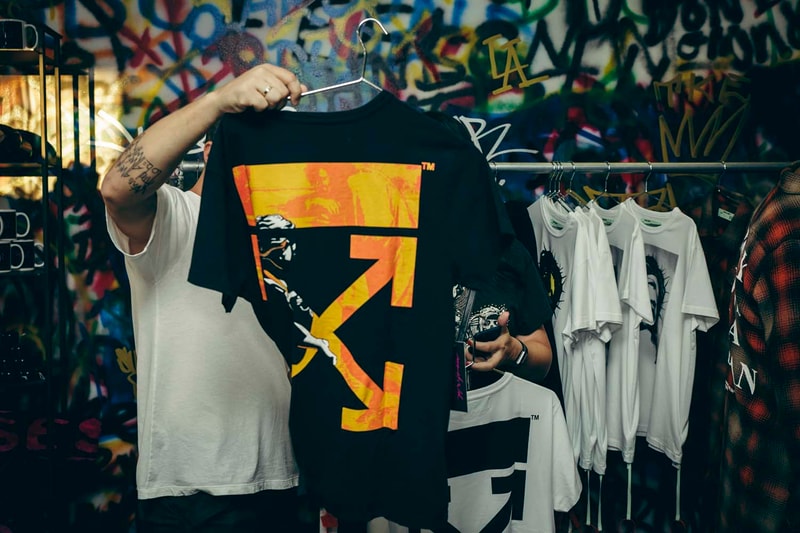 Guns N Roses Maxfield LA Bravado Pop up Launch Party Los Angeles Off White Enfant Riches Deprimes Palm Angels Kelly Cole MadeWorn AMIRI