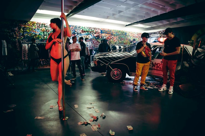 Guns N Roses Maxfield LA Bravado Pop up Launch Party Los Angeles Off White Enfant Riches Deprimes Palm Angels Kelly Cole MadeWorn AMIRI
