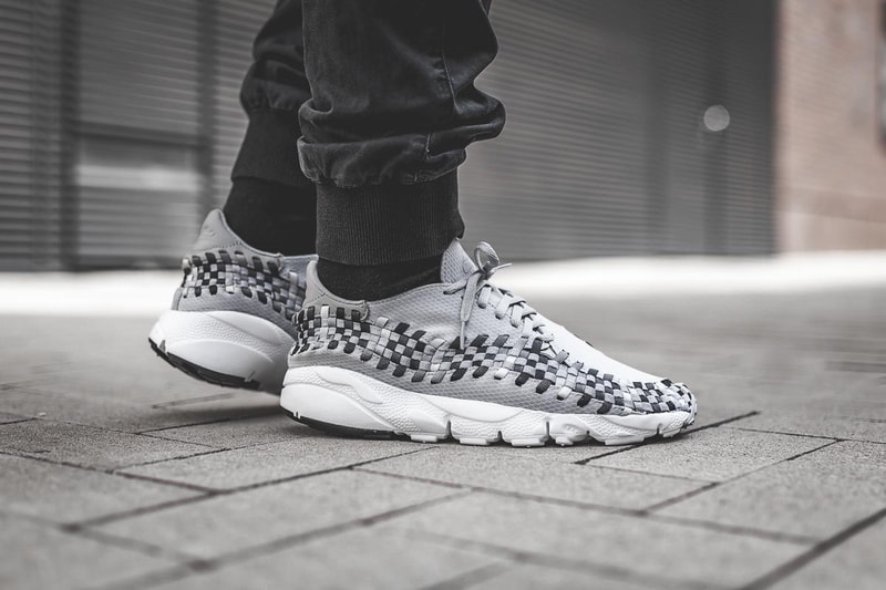 Nike Air Footscape Woven NM Ripstop On Feet Sneakers Shoes Footwear Grey Dark Obsidian Blue Tour Yellow 2017 August Release Date Info Afew