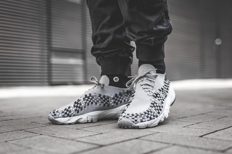 Nike Air Footscape Woven NM Ripstop On Feet Sneakers Shoes Footwear Grey Dark Obsidian Blue Tour Yellow 2017 August Release Date Info Afew