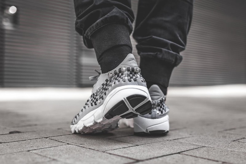 Nike Air Footscape Woven NM Ripstop On Feet Sneakers Shoes Footwear Grey Dark Obsidian Blue Tour Yellow 2017 August Release Date Info Afew