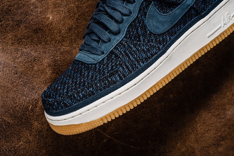 Nike Air Force 1 Low 07 Indigo Wool Gum Sole Sneakers Shoes Footwear 2017 August Release Date Info Sneaker Politics blue navy denim