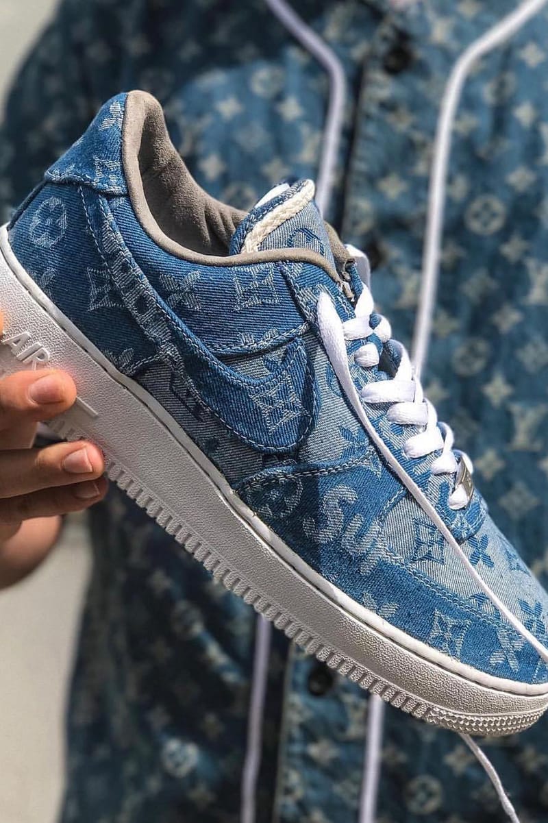 nike air force 1 x supreme x lv louis vuitton custom