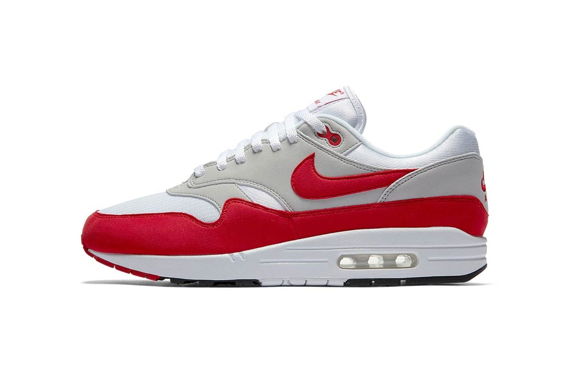Nike Air Max 1 OG Sport Red Anniversary Sneakers Shoes Footwear 2017 September 21 Release Date Info