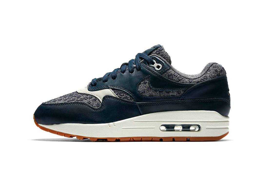 Nike Air Max 1 Premium Woven Navy With 