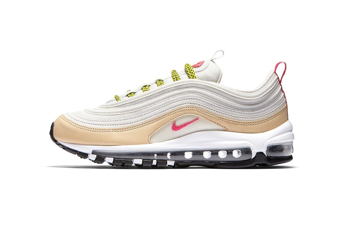 Nike Air Max 97 White Tan Pink Neon 2017 Holiday Sneakers Shoes Footwear Release Date Info