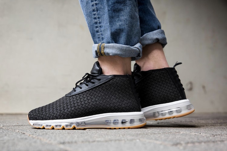 Here's an On-Feet Look at the Nike Air Max Woven Boot In "Black/Gum"