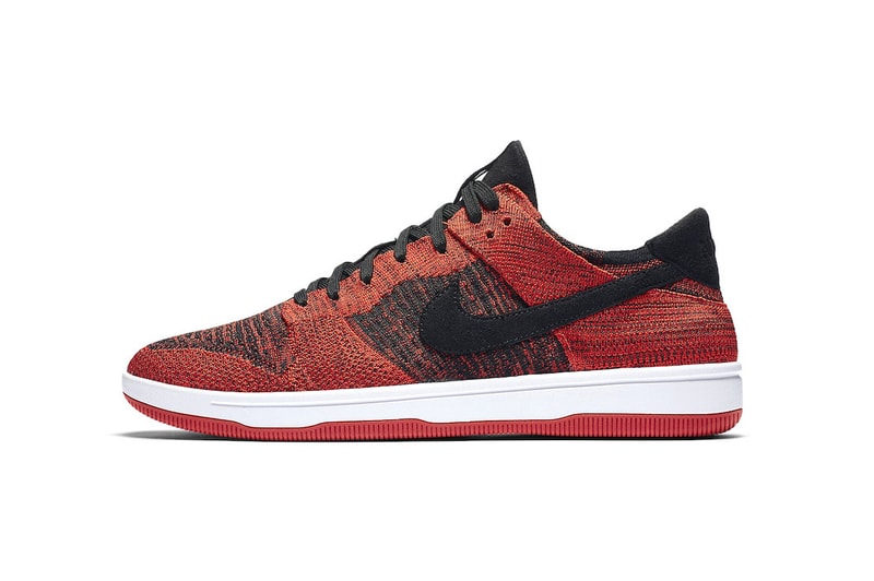 Nike Dunk low Flyknit Bred Black Red Sneakers Shoes Footwear 2017 August Fall Release Date Info