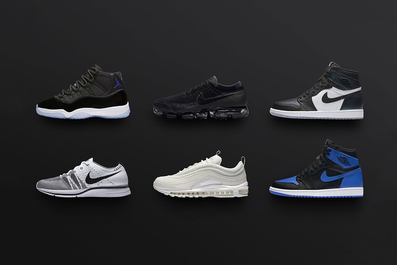Nike SNEAKRS App Heat Wave UK Restock Summer Air Jordan 11 Space Jam Triple Black Air VaporMax Air Jordan 1 Gotta Shine ASG Flyknit Trainer OG Black White Kanye West Air Max 97 White Snakeskin Air Jordan 1 Royal