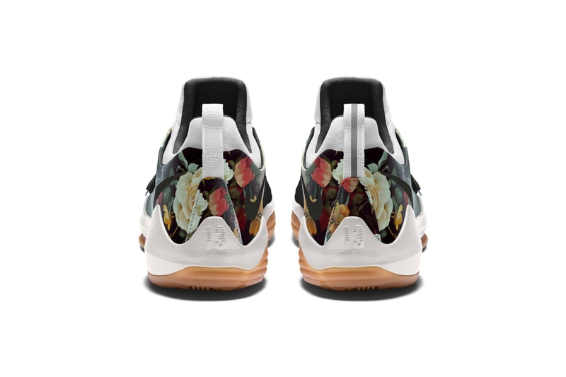 NIKEiD PG1 Tan and Black Floral Print