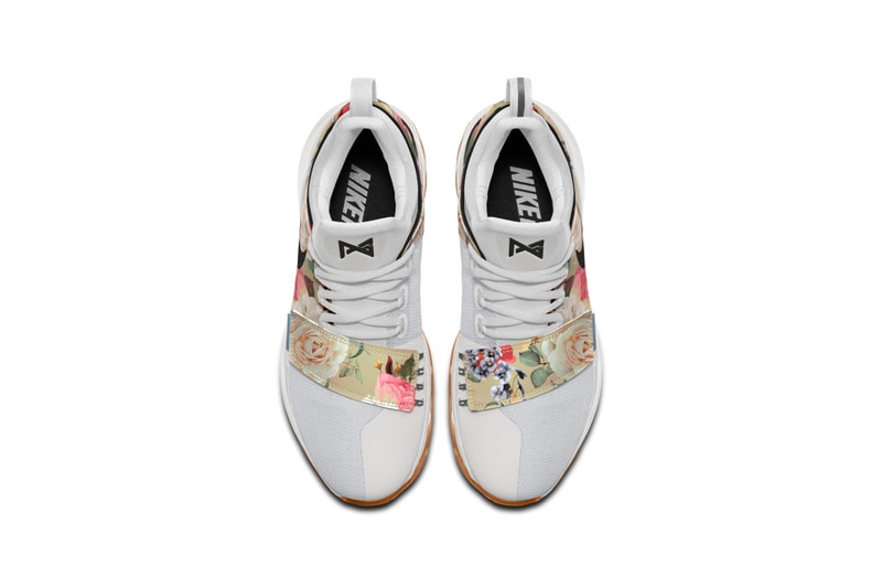 NIKEiD PG1 Tan and Black Floral Print