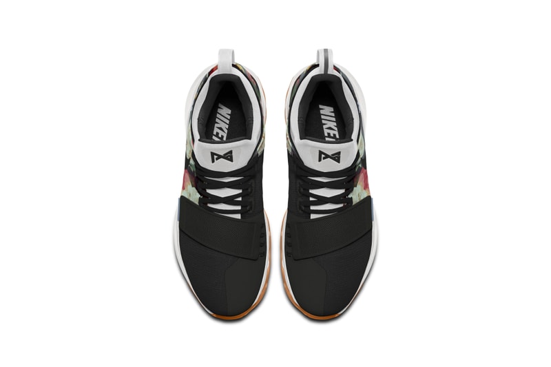 NIKEiD PG1 Tan and Black Floral Print