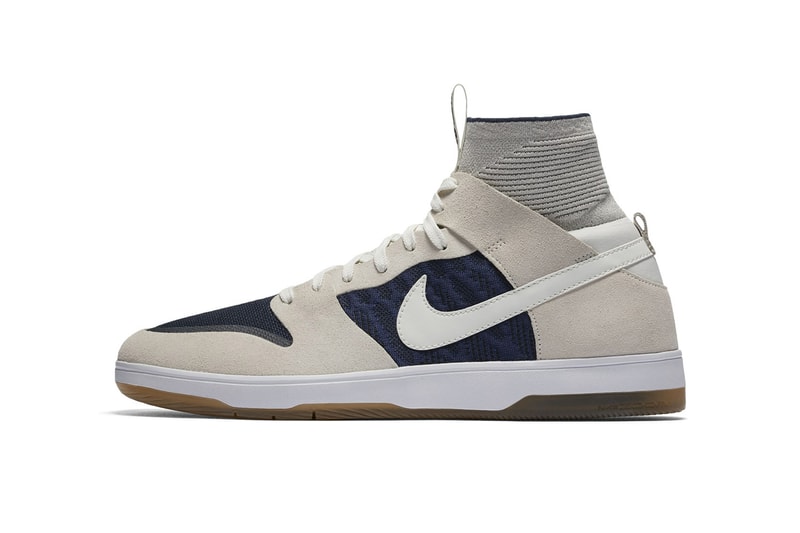 Nike SB Dunk High Elite Off White Navy Gum Sole Sneakers Shoes Footwear 2017 September 1 Release Date Info