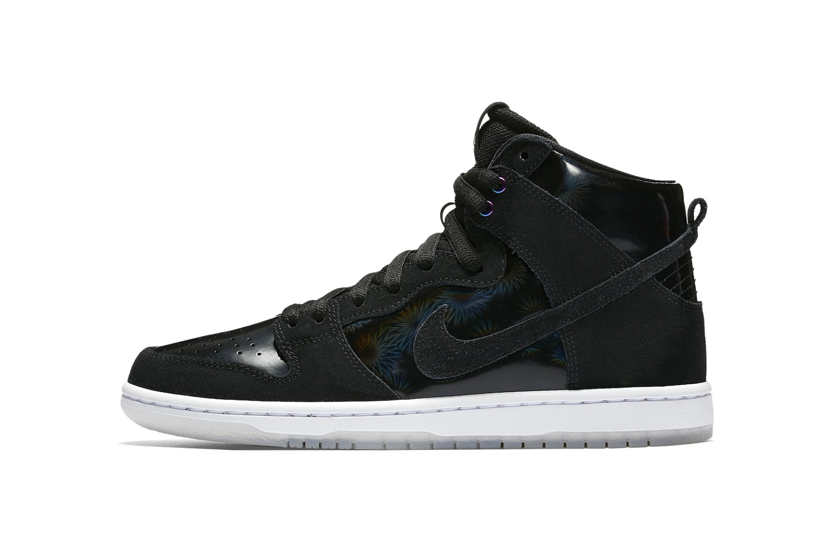 Nike SB Dunk High Holographic Black White Sneakers Shoes Footwear 2017 Summer Release Date Info