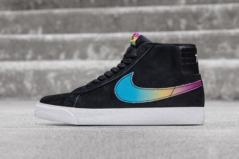 Nike SB Zoom Blazer Mid Lance Mountain Skateboarding Pool 1970s Prism Fade Concert Poster
