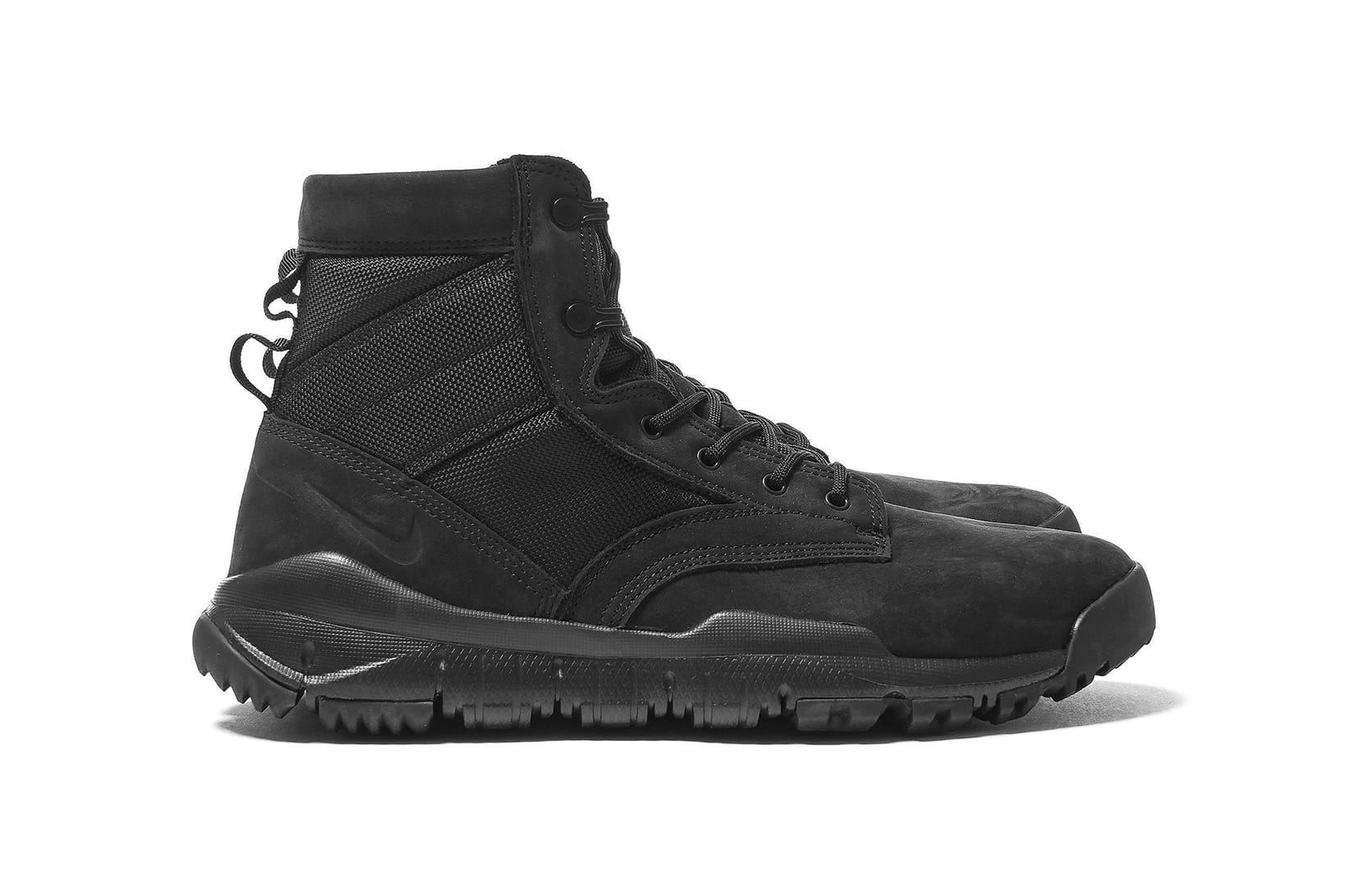 black leather nike boots