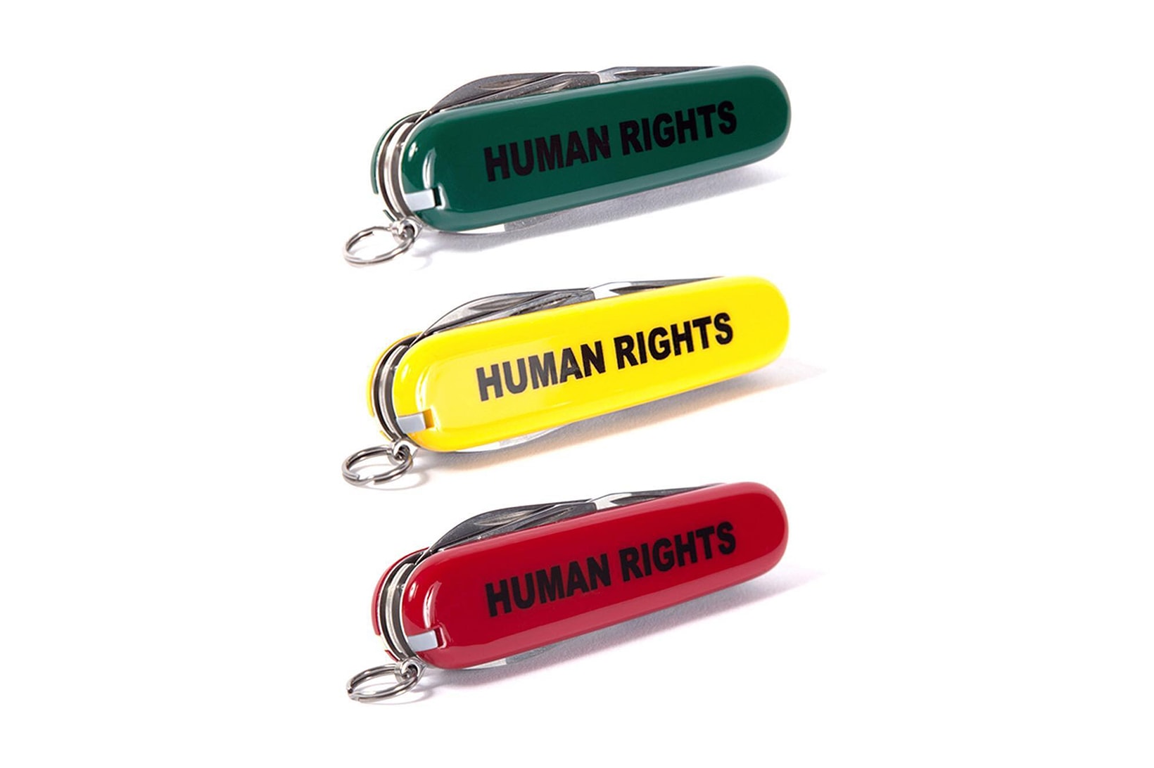 Noah HUMAN RIGHTS Pocket Knives Knife Green Yellow Red 2017 August 17 Thursday Release Date Info Charlottesville