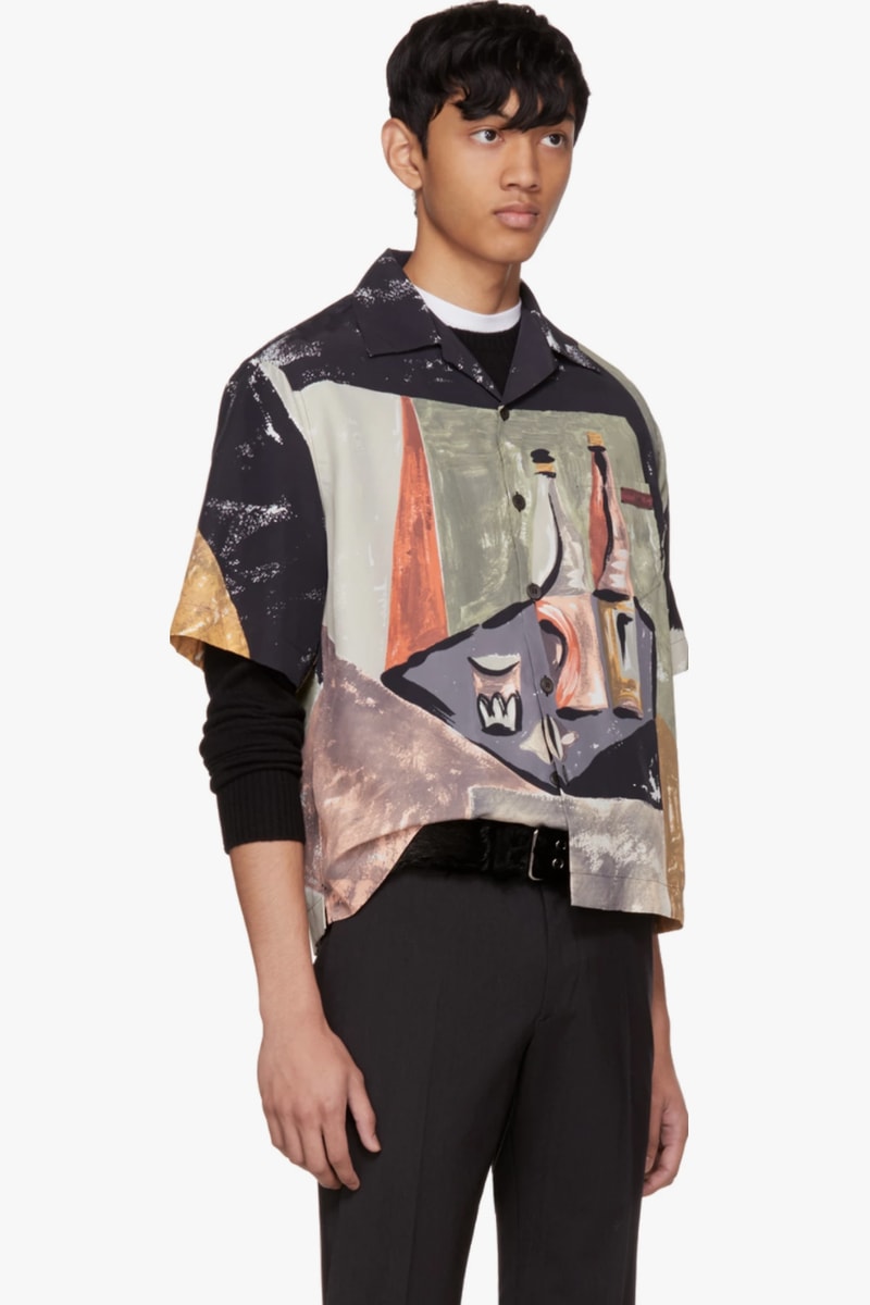 Prada Multicolor Art Print Bowling Shirt