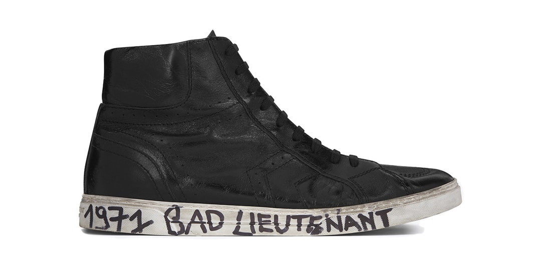 YSL 1971 Black High-Top Sneakers Saint Laurent Paris by Hedi Slimane 2012 Antibe 05 Glitter  main image 3