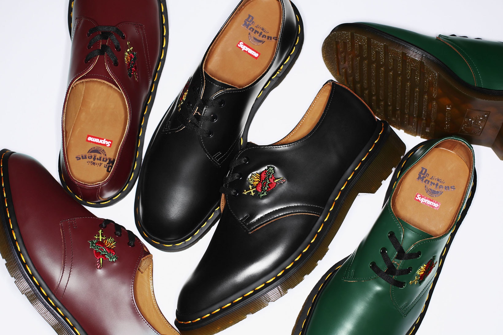 Supreme Dr. Martens Sacred Heart 2017 Fall/Winter Collection Black Green Oxblood