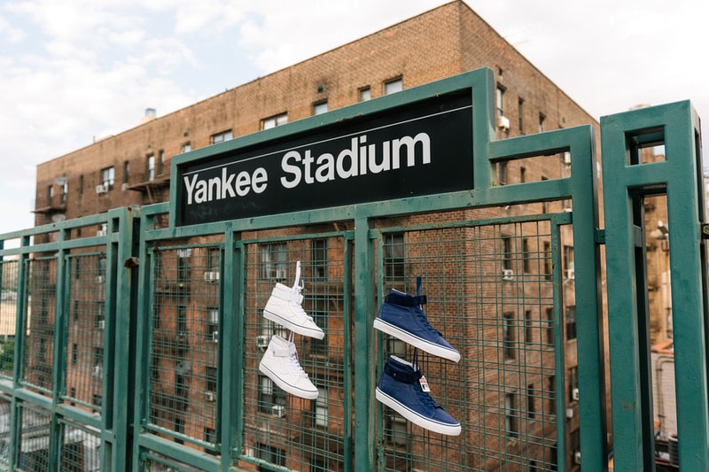 The General x MLB New York Yankees Sk8-Hi LX 101 White Navy Pinstripes