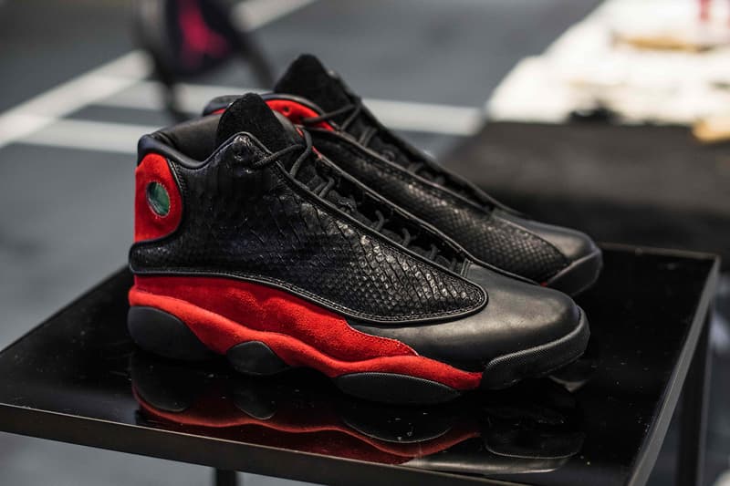 The Shoe Surgeon Upgrades Air Jordan 13 Bred Python Suede