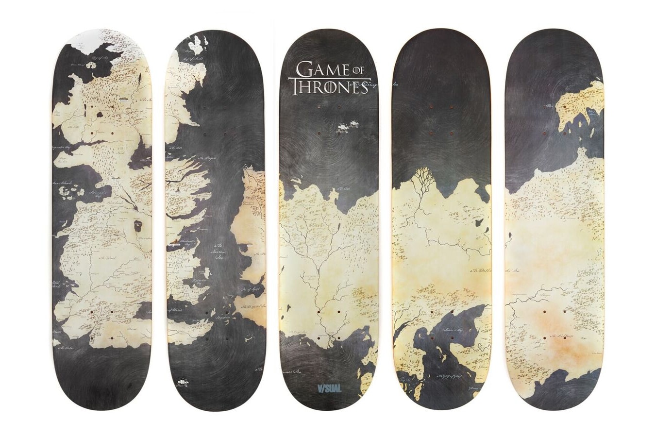 V/SUAL Rep the Realm Skate Deck Westeros Map Game of Thrones