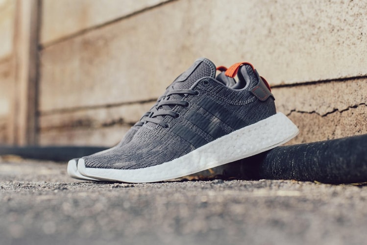The adidas Originals NMD_R2 Releases in A "Grey/Future Harvest" Colorway