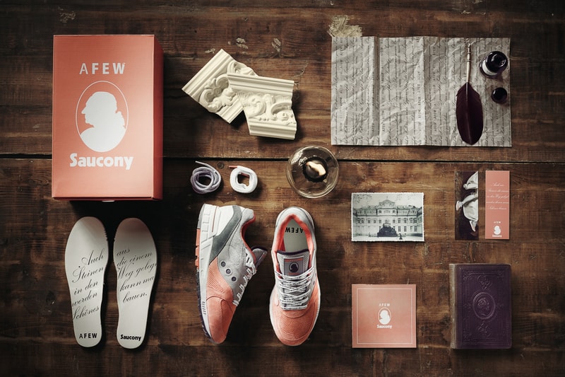 Afew Saucony Shadow Master 5000 footwear pink grey premium pigskin suede release date info drop October 14