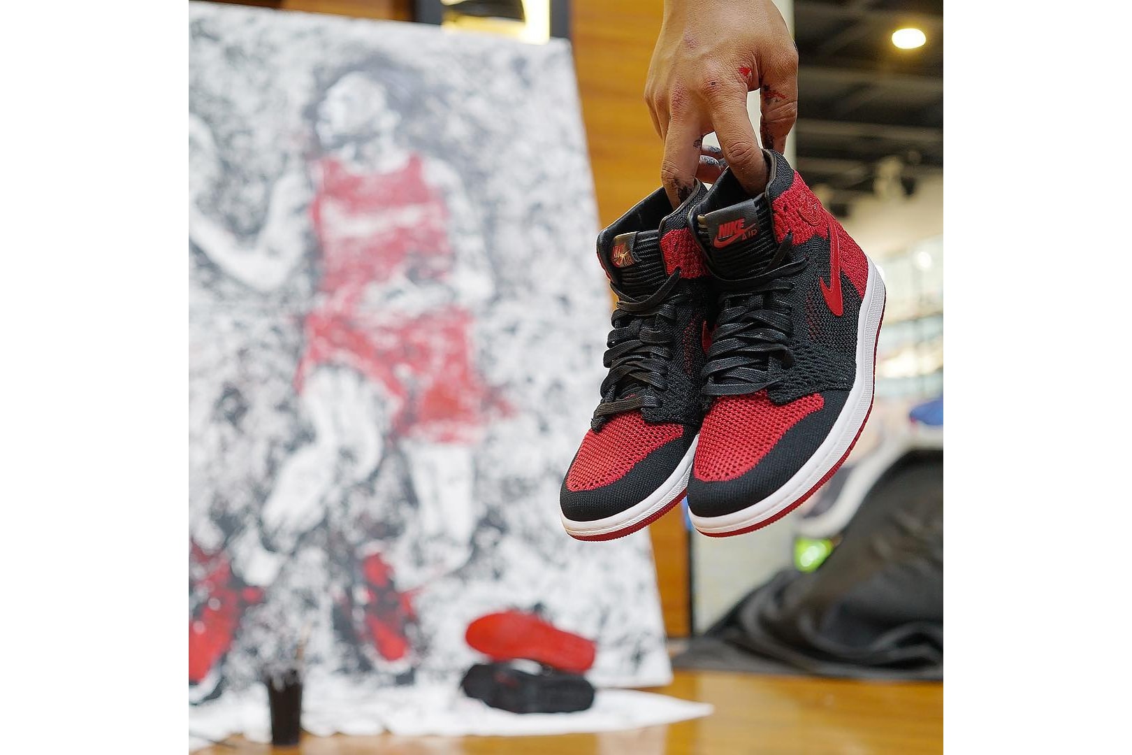 Air Jordan 1 Paint Michael Jordan Portrait