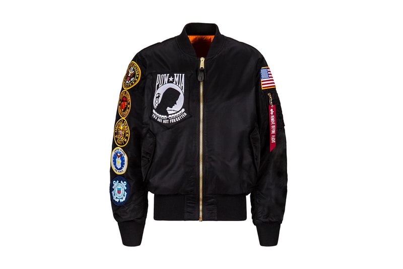 Alpha Industries MA 1 POW MIA You Are Not Forgotten Fear the Bones Flight Jacket Limited Edition