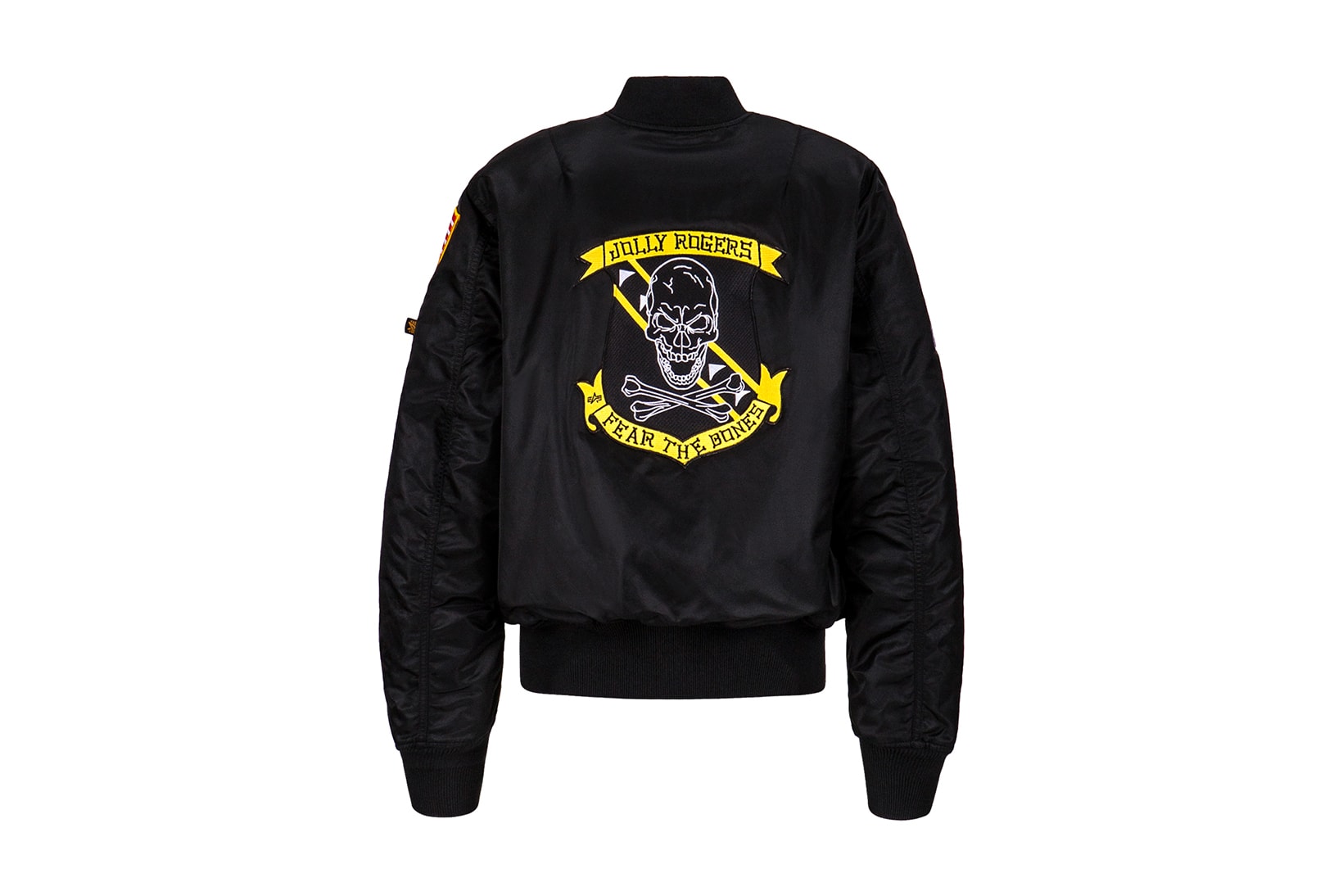 Alpha Industries MA 1 POW MIA You Are Not Forgotten Fear the Bones Flight Jacket Limited Edition