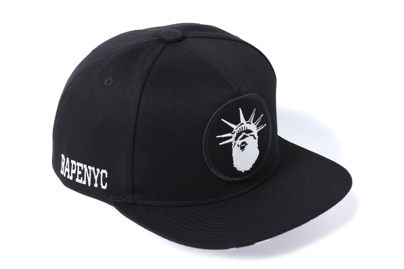 BAPE A Bathing Ape NYC New York City Snapback Camo Hat Cap Black Purple Accessories Release Date Info September 2