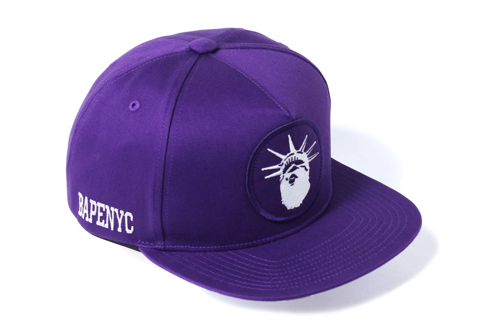 BAPE A Bathing Ape NYC New York City Snapback Camo Hat Cap Black Purple Accessories Release Date Info September 2