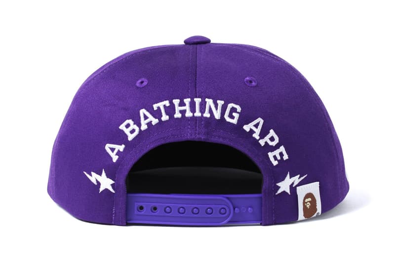 BAPE A Bathing Ape NYC New York City Snapback Camo Hat Cap Black Purple Accessories Release Date Info September 2