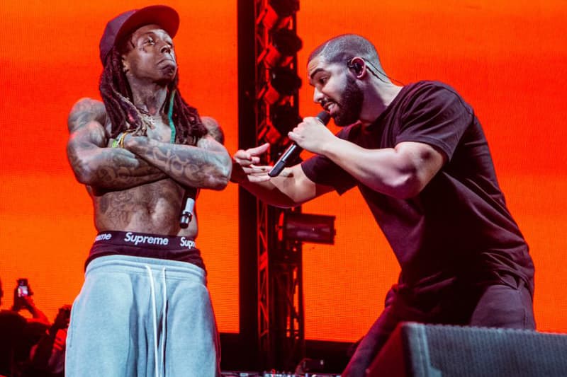 Drake Lil Wayne Young Money Stage Birthday Wishes Weezy